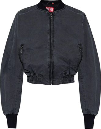 Diesel G-RAIL-P1 bomber jacket - women - Elastane/Cotton - 38 - Black