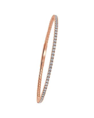 Sabrina Designs 14K Rose Gold 2.09 Ct. Tw. Diamond Flexible Bangle Bracelet