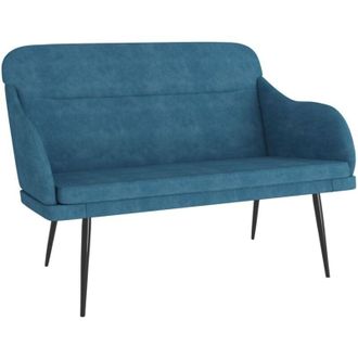 vidaXL Banco De Terciopelo Azul 110x76x80 Cm Vidaxl