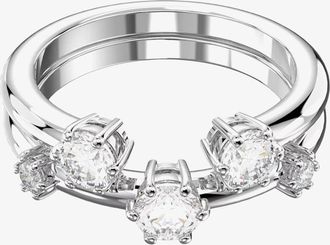 Swarovski Constella Double Set Rhodium Plated Ring 5640962 58
