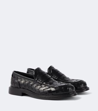 Bottega Veneta Mocasines penny James de piel Intrecciato