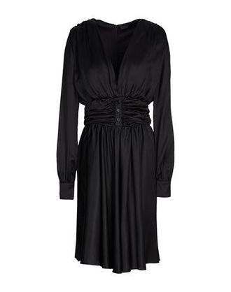 8 by YOOX VISCOSE RUCHED WAIST MIDI DRESS