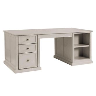 Ballard Designs Tuscan Double Pedestal Desk - Taupe - Ballard Designs