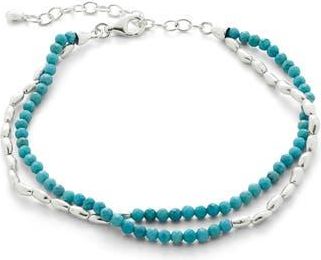 Monica Vinader Mini Nugget Beaded Layered Bracelet in Sterling Silver at Nordstrom Rack