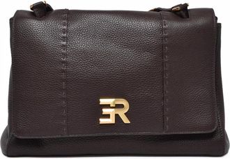 Ermanno Scervino Arabella Handbag With Textured Leather And Gold Chain Accents