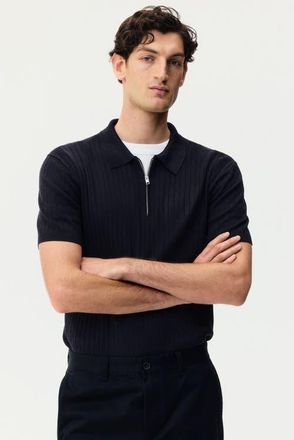 H&M Slim Fit Polo Shirt in Dark Blue at Nordstrom, Size Xx-Large