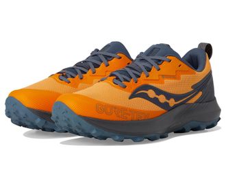 Saucony Peregrine 14 GTX Mens Trail Running Shoes, Peel/Shadow - 8.5 UK Orange