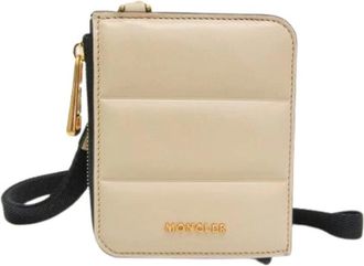 Moncler Pre-owned Wallets, male, Beige, Size: ONE SIZE Pre-owned Flat Wallet Small