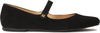 Kazar Zwarte su&egrave;de ballerinas in Mary Jane-stijl - Dames - Ballerinas - Zwart - 39 EU - Su&egrave;de - Schoenen