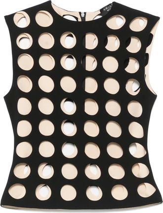 A.W.A.K.E. Top a strati con dettagli cut-out - Nero