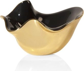 Lunares Ruffled Small Bowl in Graphite/gold at Nordstrom