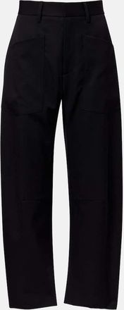 Nili Lotan Shon virgin wool barrel-leg pants