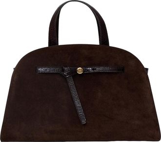 Tory Burch Tassen, Dames, Bruin, ONE Size, Su&egrave;de, Romy Suede Bauletto