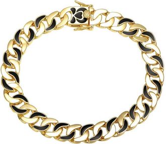 Rachel Glauber 14K Plated Link Chain Bracelet