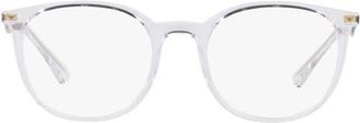 Emporio Armani 52mm Phantos Optical Glasses in Shiny Crystal /Demo Lens at Nordstrom