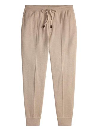 Ralph Lauren Purple Label knitted jogger trousers - men - Cotton/Elastane/Polyester - S - Neutrals