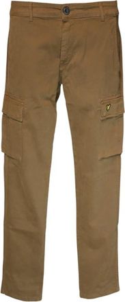 Lyle & Scott Cargo Broek met Zijzakken - Heren - Slim Fit Broeken - Bruin - W34 - Katoen - Broeken