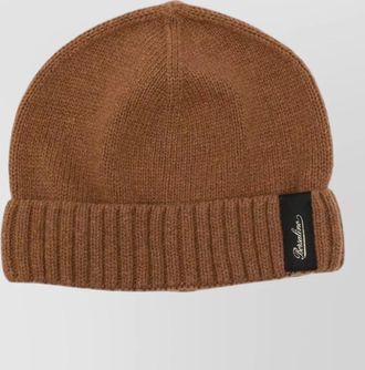 Borsalino cashmere ribbed-knit beanie