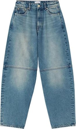 Ganni Essentials Tint Rigid Stary - Dames - Loose Fit Jeans - Blauw - W29 - Denim - Jeans