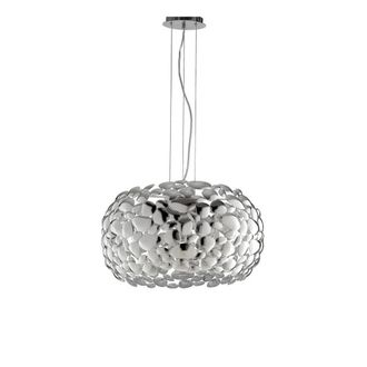 Netlighting DIONISO 3 Light Pendant Ceiling Light Chrome 48x25cm in Silver | Size: 48x25 cm