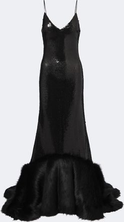 DAVID KOMA Sequined gown