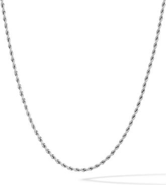 Vincero Mens Rope Chain Necklace in Silver at Nordstrom, Size 25