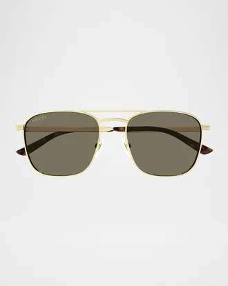 Gucci Men & apos;s GG1881SM Metal Aviator Sunglasses