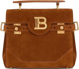 Balmain B-Buzz 23 suède shopper - Bruin