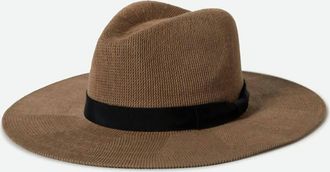 Brixton Women Lyons Knit Packable Hat In Dark Tan/black