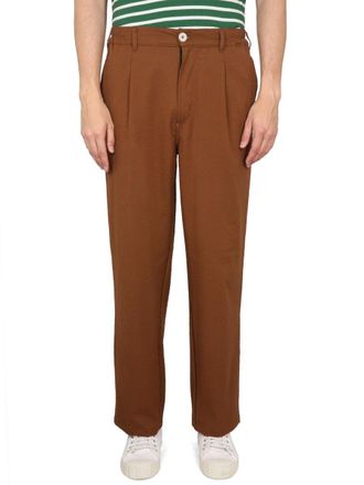 Howlin Cotton-Elastane Blend Trousers - Brown