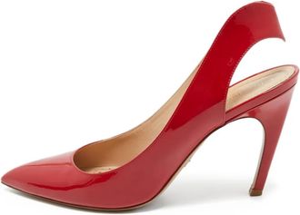Dior Pumps in pelle lucida con cinturino posteriore - Rosso