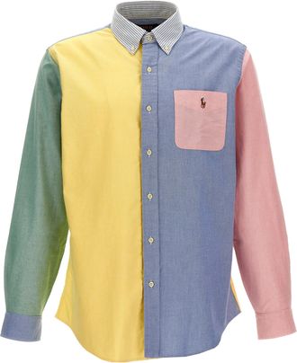 Ralph Lauren Patchwork Shirt With Logo Embroidery