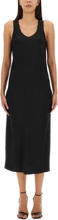 Sportmax Sleeveless Midi Dress In Luxurious Silk Blend