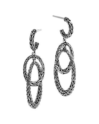 John Hardy Silver Classic Chain Earrings