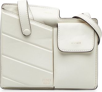 Fendi Pre-owned Womens Crossbody Bag Unique Panel - Ivory Leather - One Size