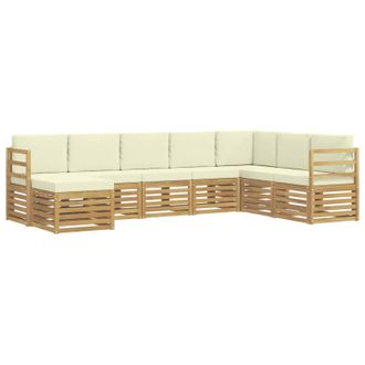 vidaXL Conjunto De Sof&aacute;s De Exterior 8 Pcs Blanco Y Crema Vidaxl