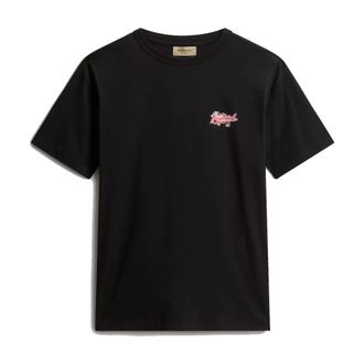 Woolrich Tops, Heren, Zwart, S, Katoen, Cotton Emblem Tee
