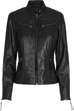 BTF-CPH Biker Jacket - Dames - Leren en Su&egrave;de Jassen - Zwart - 2XL - Leer - Jassen