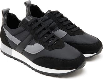 Desa Womens Faux Leather Trainers - Plastic Sole, Breathable, Flat Heel | Black - 36