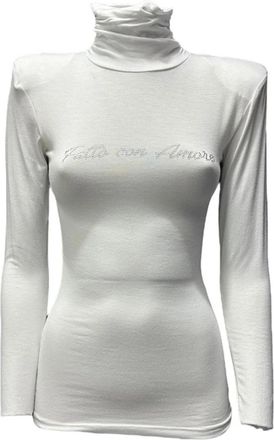 Giulia N Couture Off-White Coltrui - Dames - Longsleeves - Wit - 2XS - Tops