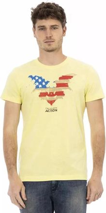 Trussardi Gele Katoenen Heren T-Shirt - Heren - T-shirts - Geel - 2XL - Katoen - Tops