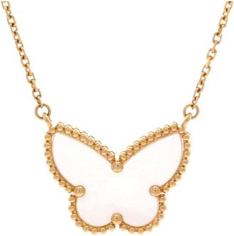 Van Cleef & Arpels Lucky Alhambra Metal Necklace (Authentic Pre-Loved)
