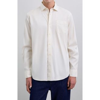 Scalpers Tencel K Shirt in Cream at Nordstrom, Size 44 Eu
