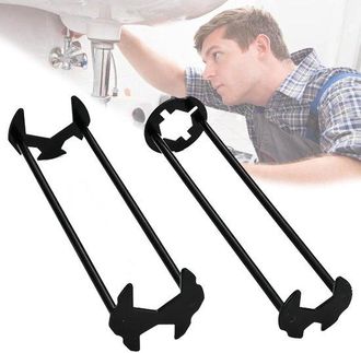 OEM Juego De 2 Llaves Hexagonales De 4 Mordazas, Llave Para Espacios Reducidos, Tornillos Y Roscas De Cocina Y Ba&ntilde;o