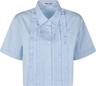 Miu Miu Mujer, Blusas y Camisas, Azul, Talla: M
