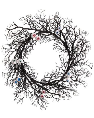 Nearly Natural 30In Halloween Gazing Eyeballs Twig Wreath