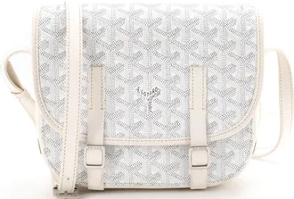 Goyard Belvedere Messenger Bag Coated Canvas with Leather PM