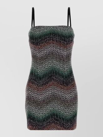 Missoni embroidered viscose blend mini dress fitted