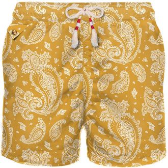 MC2 Saint Barth Man Light Fabric Swim Shorts With Paisley Print