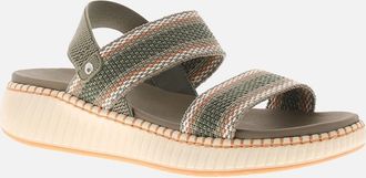 Jana Womens Jana Womens Wedge Sandals Pam Elasticated sag UK Size - Green - Size: 7.5